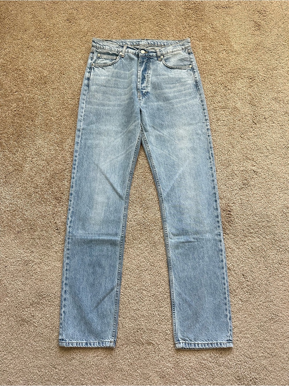 Djerf Avenue Light Blue Straight Leg Jeans